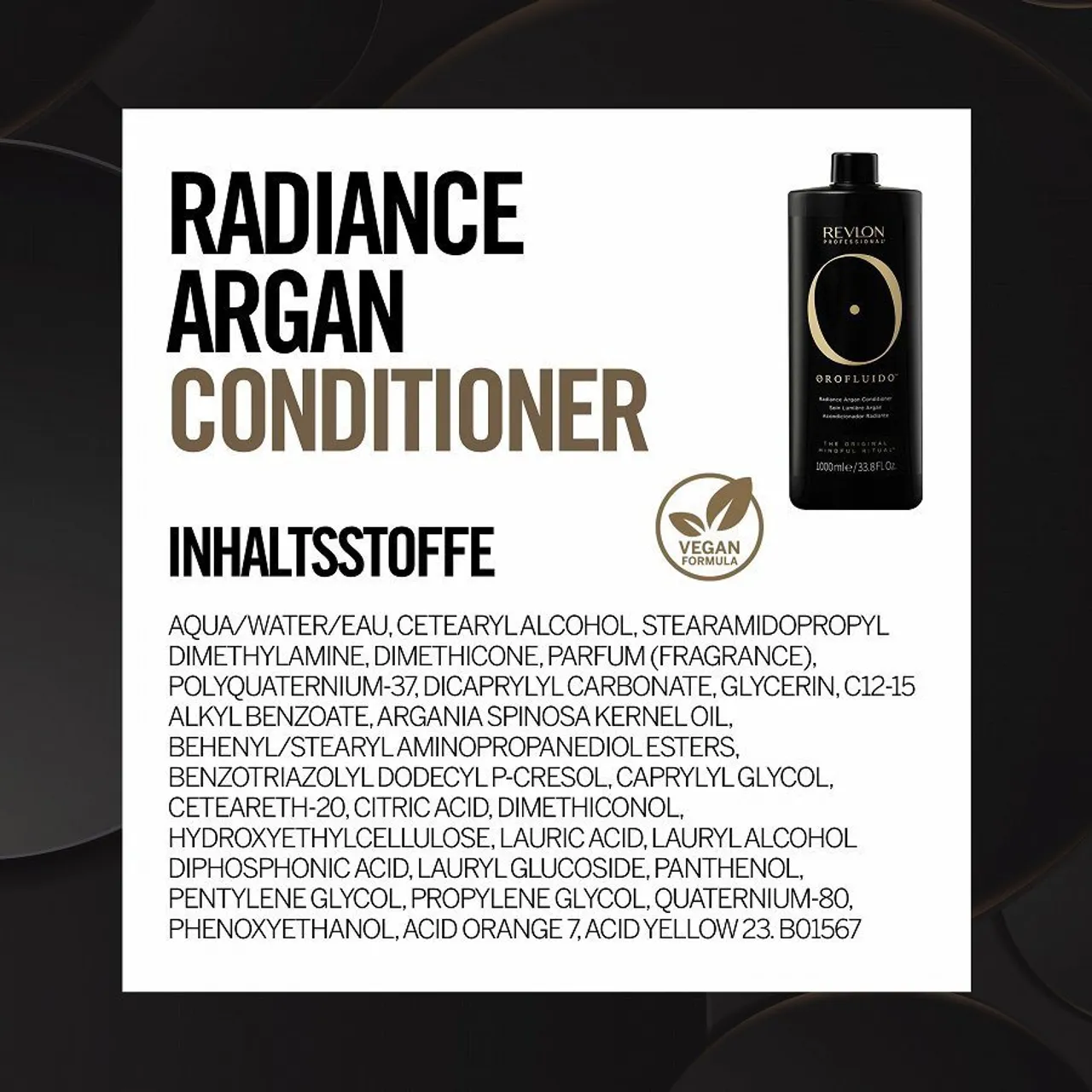 REVLON PROFESSIONAL Haarspülung Orofluido Radiance Argan Conditioner 1000 ml, Vegan