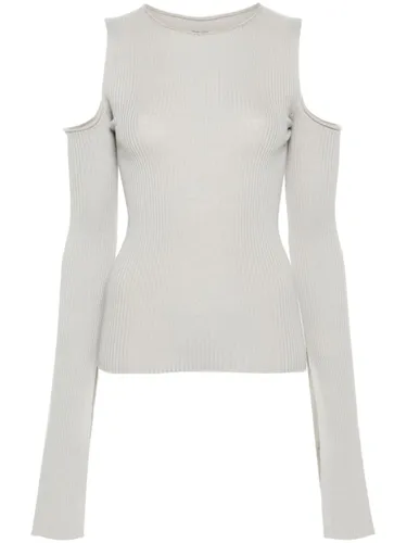 ribbed wool cut-out jumper