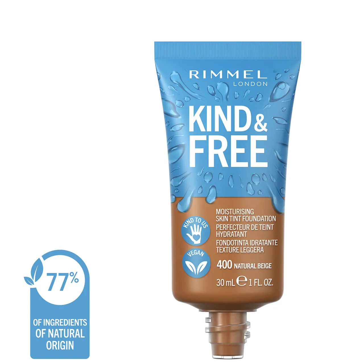 Rimmel Kind and Free Skin Tint Moisturising Foundation 30ml (Various Shades) - Natural Beige