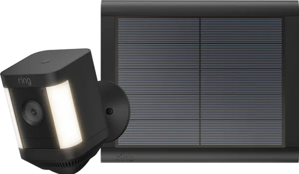 Ring Spotlight Cam Plus - Battery - Schwarz + USB-C-Solarmodul