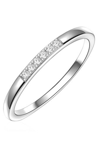 Ring Sterling Silver Zirconia White Silver