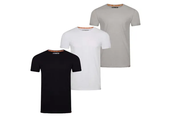 riverso T-Shirt Herren Basic Shirt RIVLenny Regular Fit (3-tlg) Kurzarm Tee Shirt mit Rundhalsausschnitt aus 100% Baumwolle