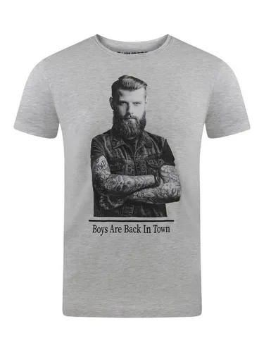 riverso T-Shirt Herren Fotoprintshirt RIVHarald Regular Fit (1-tlg) Kurzarm Tee Shirt mit Rundhalsausschnitt