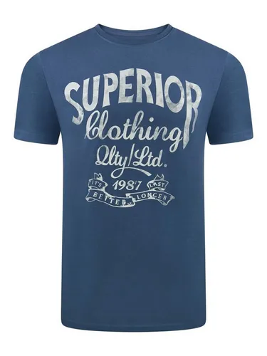riverso T-Shirt Herren Printshirt RIVLeon Regular Fit (1-tlg) Kurzarm Tee Shirt mit Rundhalsausschnitt aus 100% Baumwolle
