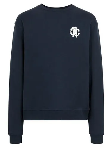 roberto cavalli Sweatshirt Sweatshirt RC Logo Tiger-Print Blau