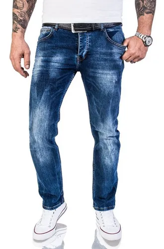 Rock Creek Regular-fit-Jeans Herren Jeans Stonewashed Blau RC-2110A