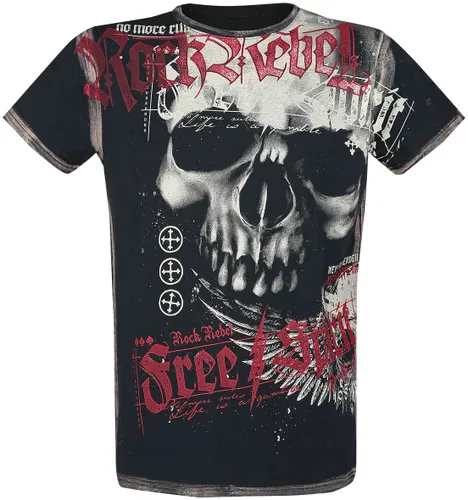 Rock Rebel by EMP T-Shirt mit Skullprint T-Shirt schwarz in L