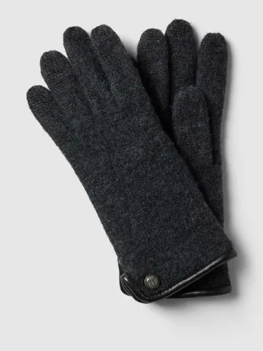 Roeckl Handschuhe aus Schurwolle Modell 'WALK' in Anthrazit