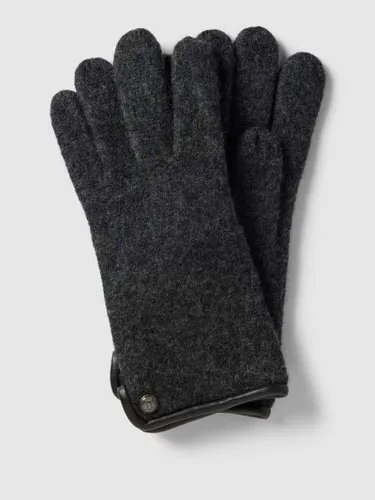 Roeckl Handschuhe mit Applikation Modell 'WALKHANDSCHUH' in Anthrazit