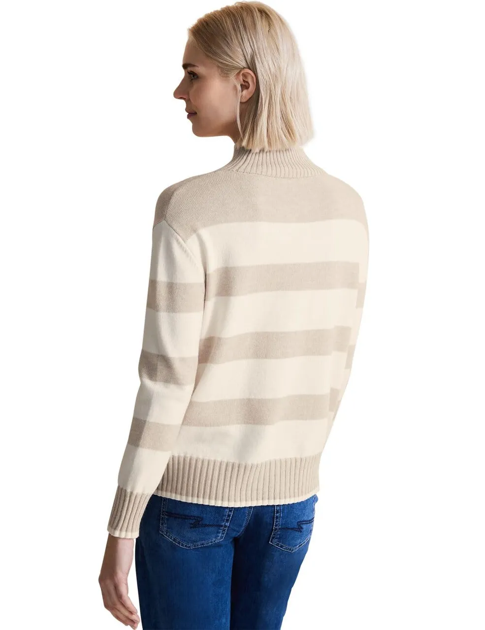 Rollkragenpullover LTD QR striped sweater