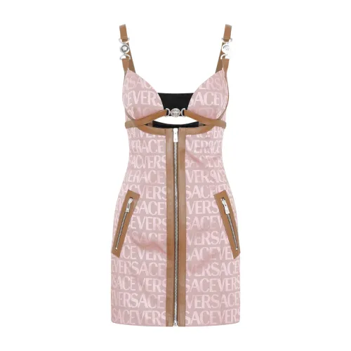 Rosa Beige Mini Kleid Aw23 Versace