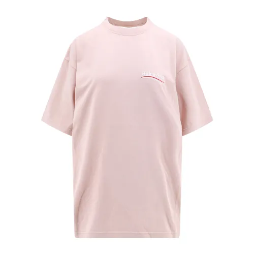 Rosa Rundhals T-Shirt Balenciaga