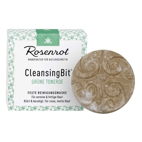 Rosenrot - Feste Maske CleansingBit® - grüne Tonerde 65g Reinigungsmasken