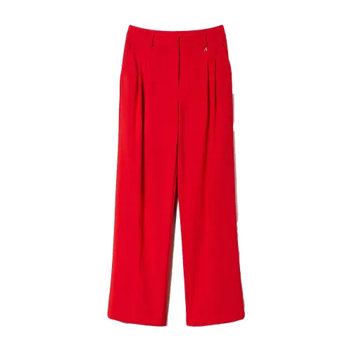 Rote Damen-Hose aus Synthetik Actitude
