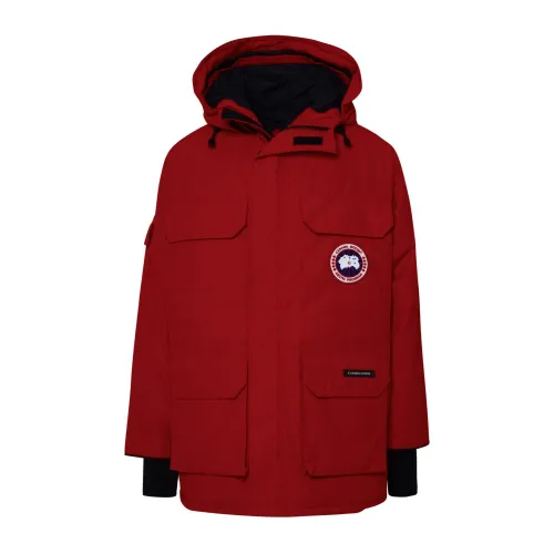 Rote Expeditionsparka aus Baumwollmischung Canada Goose