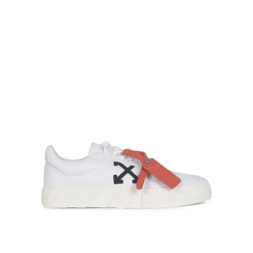Rote Vulcanized Sneakers mit Signature Arrows Off White
