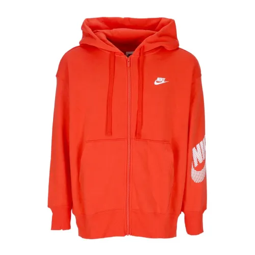 Roter Fleece Full-Zip Hoodie Nike