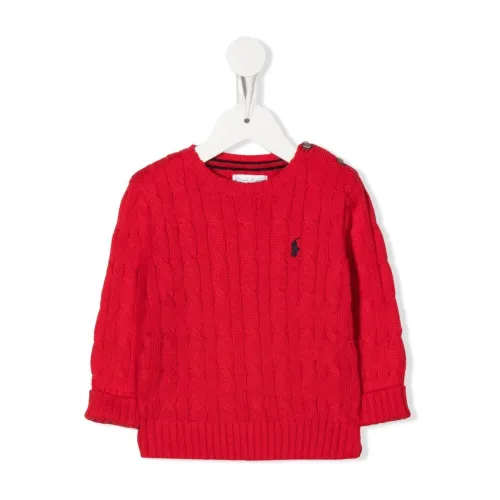 Roter Pullover mit Besticktem Pony Ralph Lauren