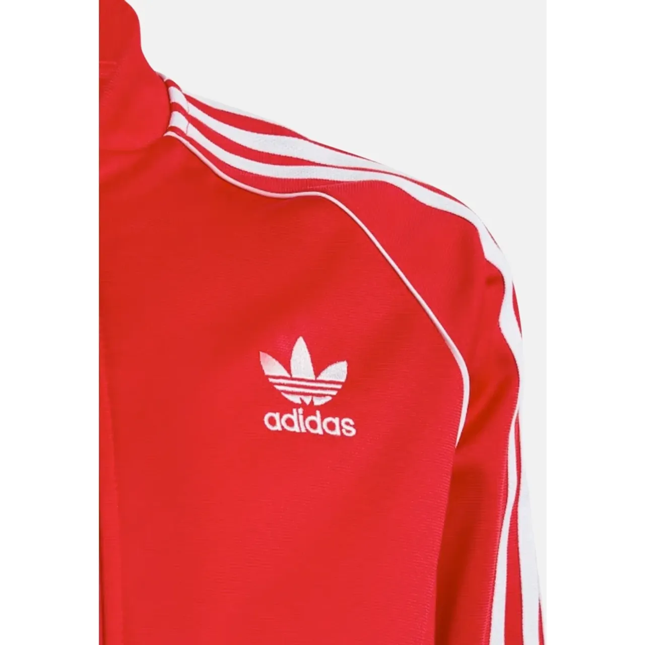 Roter Sweatshirt mit Reißverschluss und Logo Adidas Originals