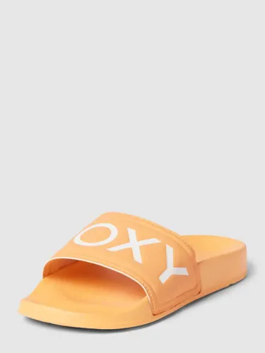 Roxy Slides mit Label-Detail Modell 'SLIPPY' in Orange