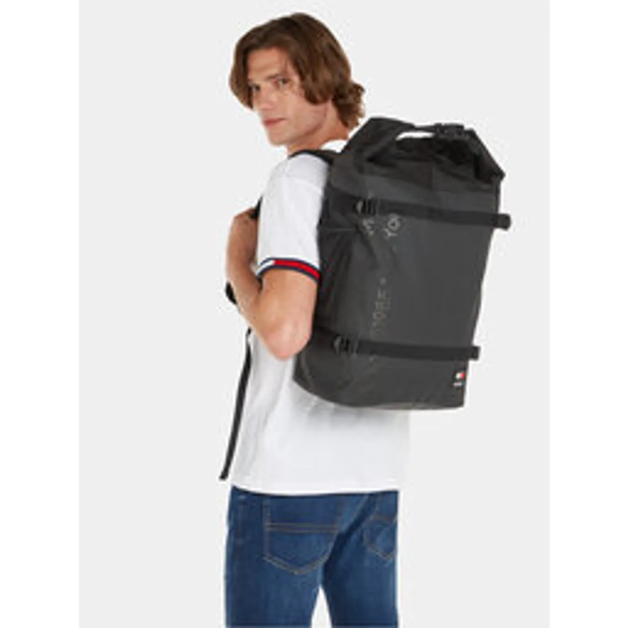 Rucksack Tommy Jeans Tjm Daily + Rolltop Backpack AM0AM12120 Black BDS