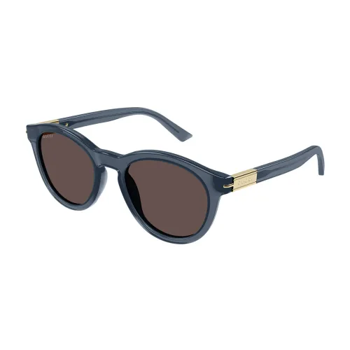 Runde Acetat-Sonnenbrille mit Metall-Detail Gucci