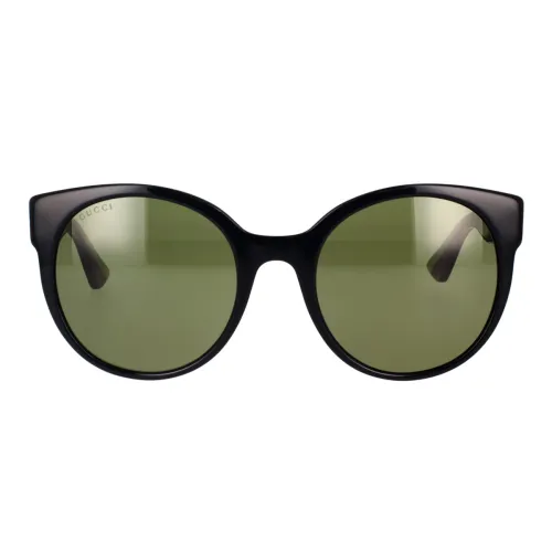 Runde romantische Sonnenbrille mit GG und Web-Details Gucci