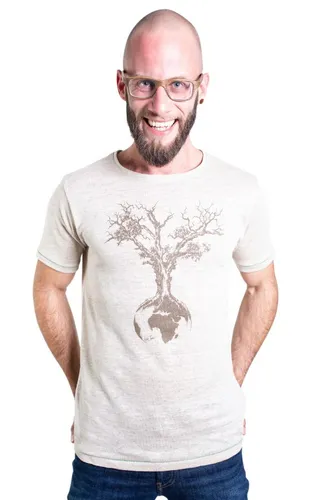 Rundhals T-Shirt Fairwear Hanf Shirt Natural Weltenbaum