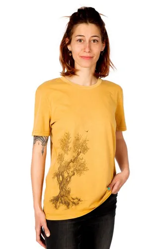 Rundhals T-Shirt Fairwear Organic Shirt Olive Tree