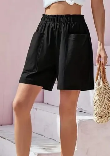 RUZU UG Shorts Loungepants Freizeitshorts Weite Hosen für Damen