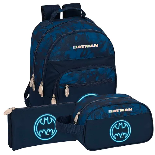 Safta | BATMAN LEGENDARY 3-teiliges Pack BATMAN Rucksack