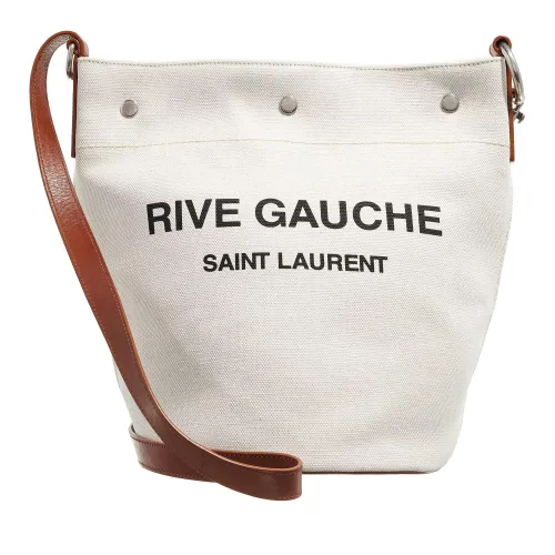 Saint Laurent Beuteltasche - Rive Gauche Bucket Bag - Gr. unisize - in Creme - für Damen