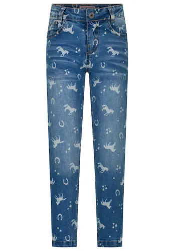 SALT AND PEPPER Mädchen Jeans mit Allover Pferde Print