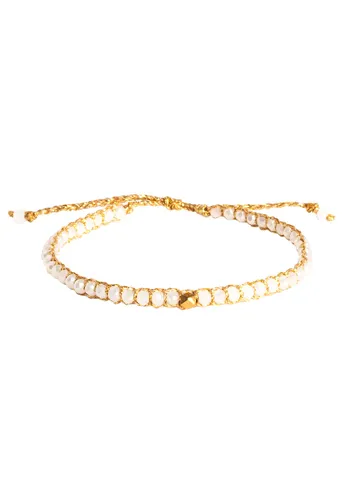 Samapura - Kristall-Regenbogen-Nugget-Armband | Gold Faden Armbänder & Armreife Damen