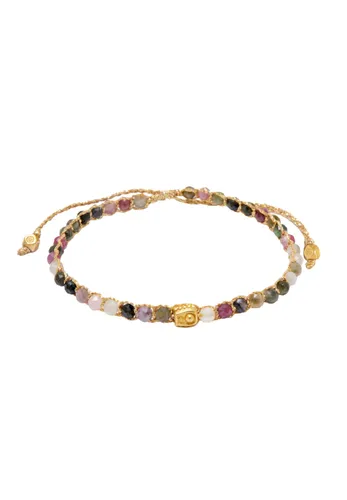 Samapura - Rosa Tourmalin Armband | Gold Faden Armbänder & Armreife Damen