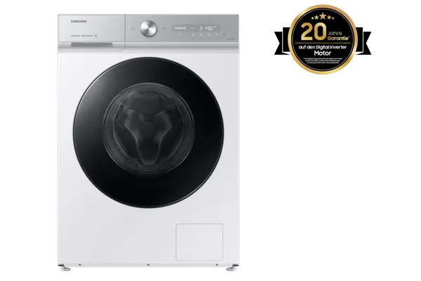 Samsung WW8400D, BESPOKE Waschmaschine, QuickDrive, AI Wash, EEK: A (-30%), 9 kg White