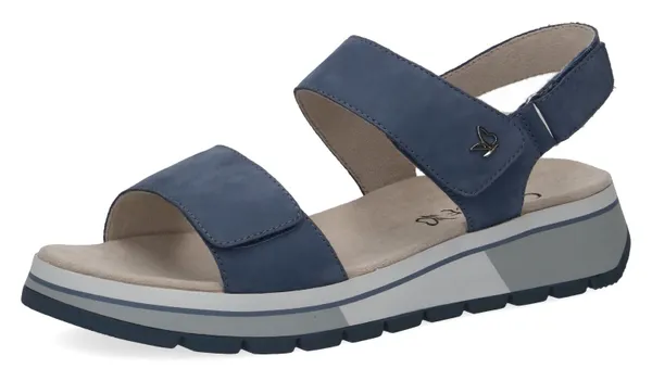 Sandale CAPRICE Gr. 40, blau (jeansblau) Damen Schuhe Flats