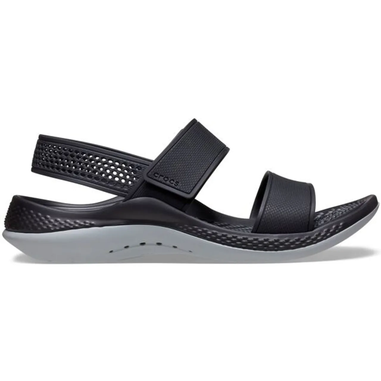 Sandale CROCS "LiteRide 360 Sandal" Gr. 36, schwarz (schwarz, grau) Damen Schuhe Sandalen