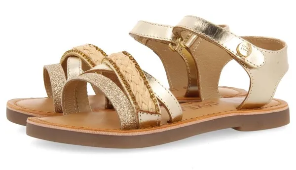 Sandale GIOSEPPO KIDS "SILETZ" Gr. 32, goldfarben Kinder Schuhe Mädchenschuhe