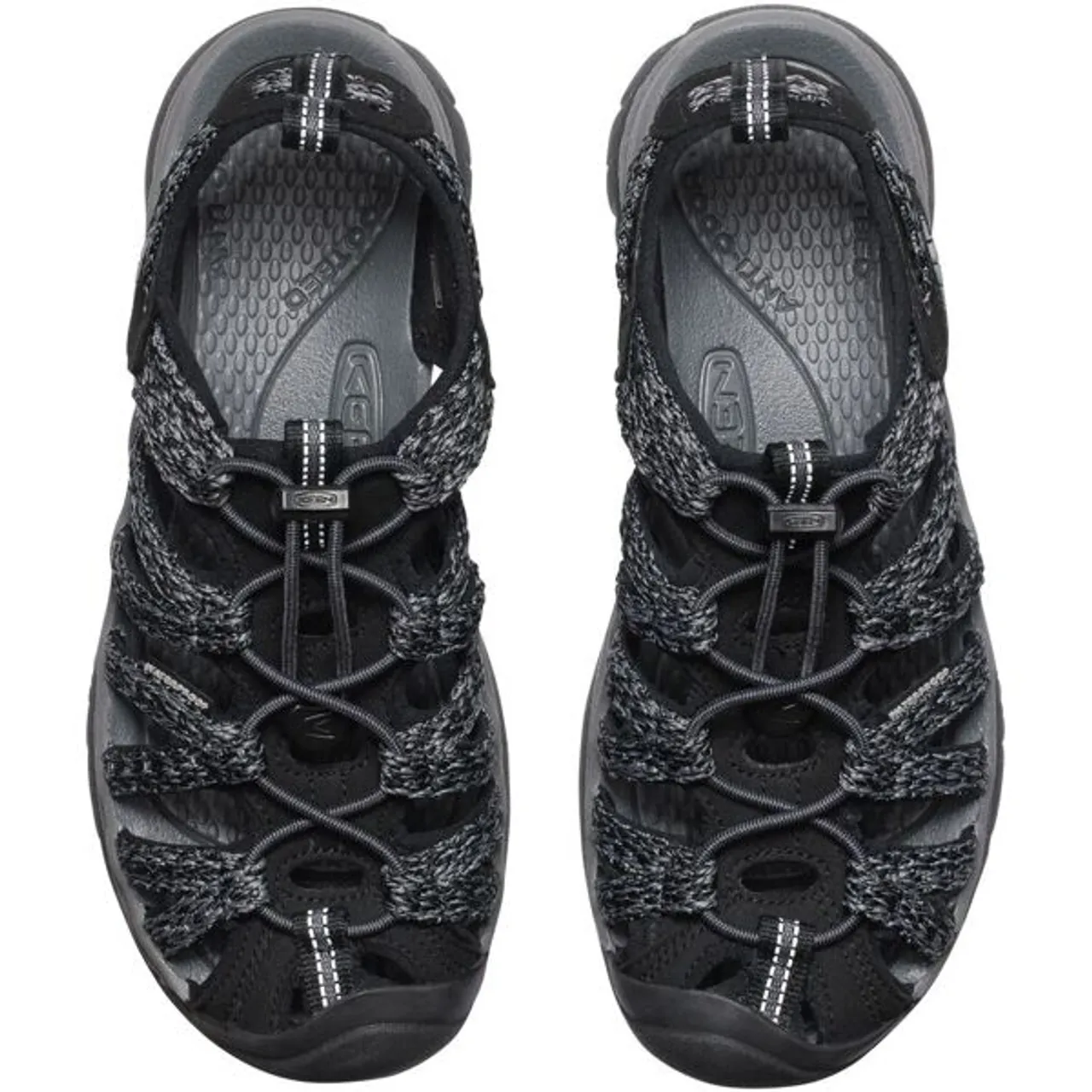Sandale KEEN "WHISPER" Gr. 41, schwarz (black, steel grey) Schuhe Halbschuhe