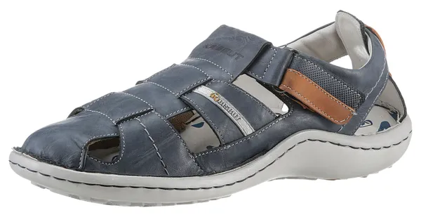 Sandale KRISBUT Gr. 42, bunt (dunkelblau, braun) Herren Schuhe Sandalen