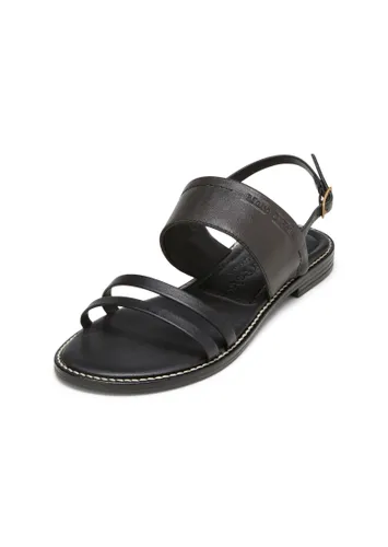 Sandale MARC O'POLO "aus softem Ziegenleder" Gr. 37, schwarz Damen Schuhe Sandalen