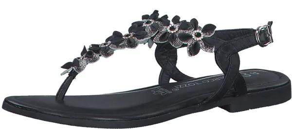 Sandale MARCO TOZZI Gr. 42, schwarz Damen Schuhe Zehensteg-Sandalen