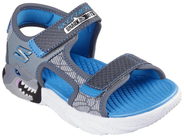 Sandale SKECHERS KIDS "CREATURE-SPLASH" Gr. 36, grau (grau, blau) Kinder Schuhe