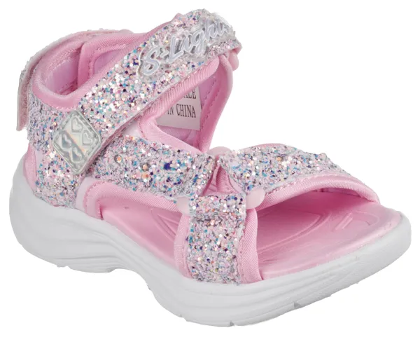 Sandale SKECHERS KIDS "E - GIRLS" Gr. 22, rosa (hellrosa, kombiniert) Kinder Schuhe