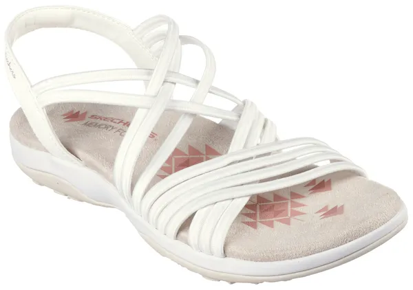 Sandale SKECHERS "REGGAE SLIM-SUNNYSIDE" Gr. 42, weiß Damen Schuhe Keilsandaletten Bestseller
