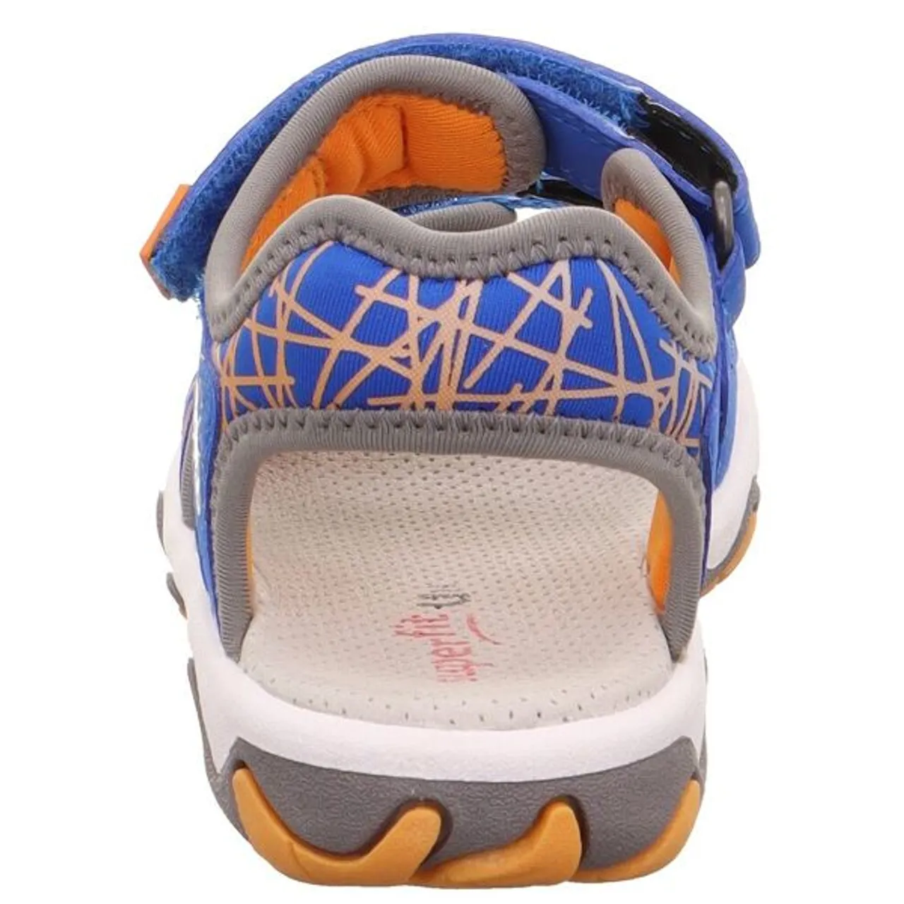 Sandale SUPERFIT "MIKE 3.0 WMS: mittel" Gr. 27, blau (blau, orange) Kinder Schuhe Sommerschuh, Klettschuh, Outdoorschuh, mit Klettverschluss-Riemchen