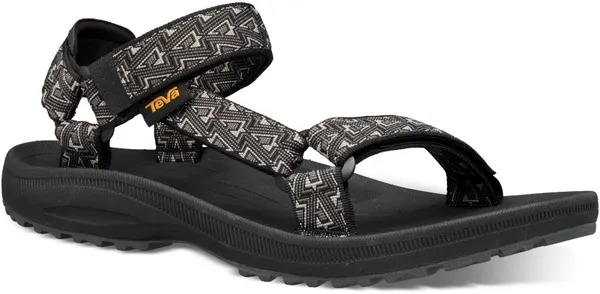 Sandale TEVA "Winsted Sandal Mens" Gr. 44,5, schwarz (schwarz, grau) Schuhe Stoffschuhe mit Klettverschluss