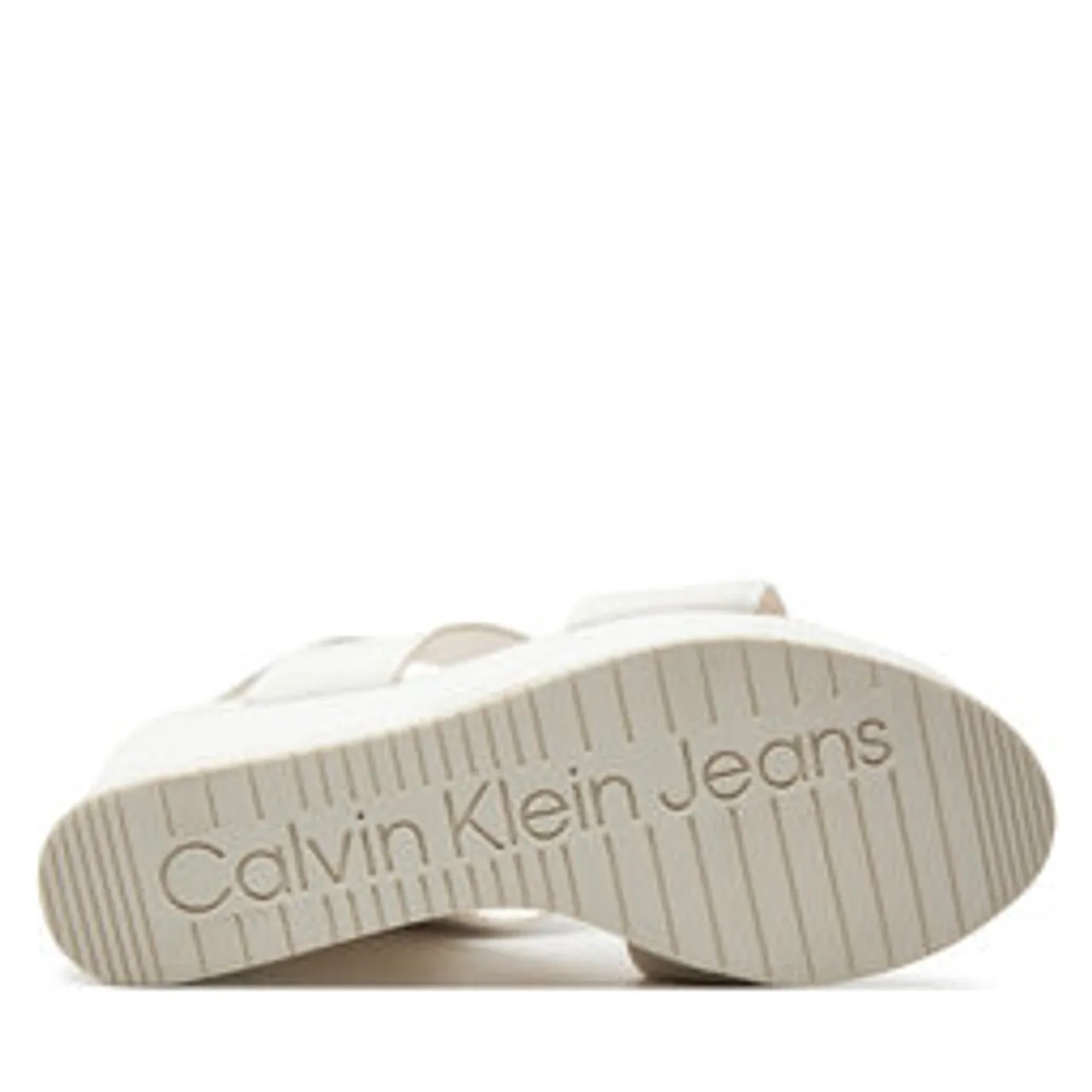 Sandalen Calvin Klein Jeans Wedge Sandal Webbing In Mr YW0YW01360 Off White 01S