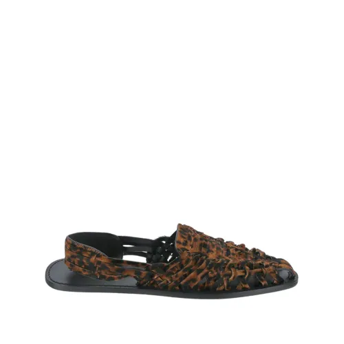 Sandalen mit Leopardenmuster Saint Laurent